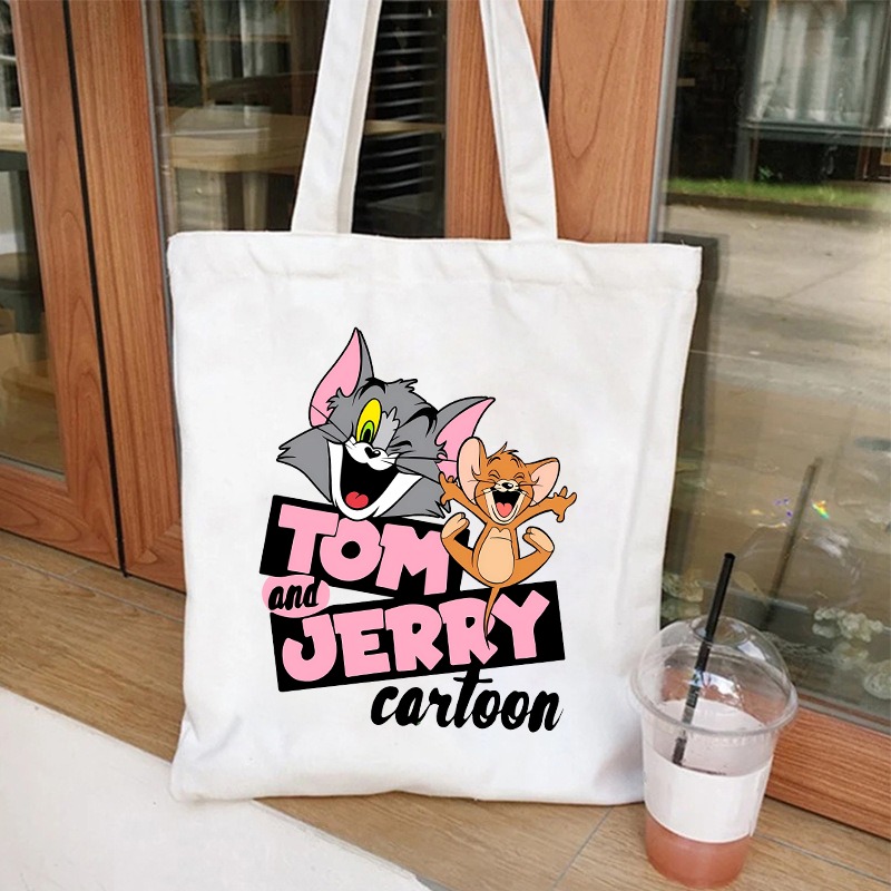 Women'S Bags Handbags - Torba płócienna Tom i Jerry, urocza,